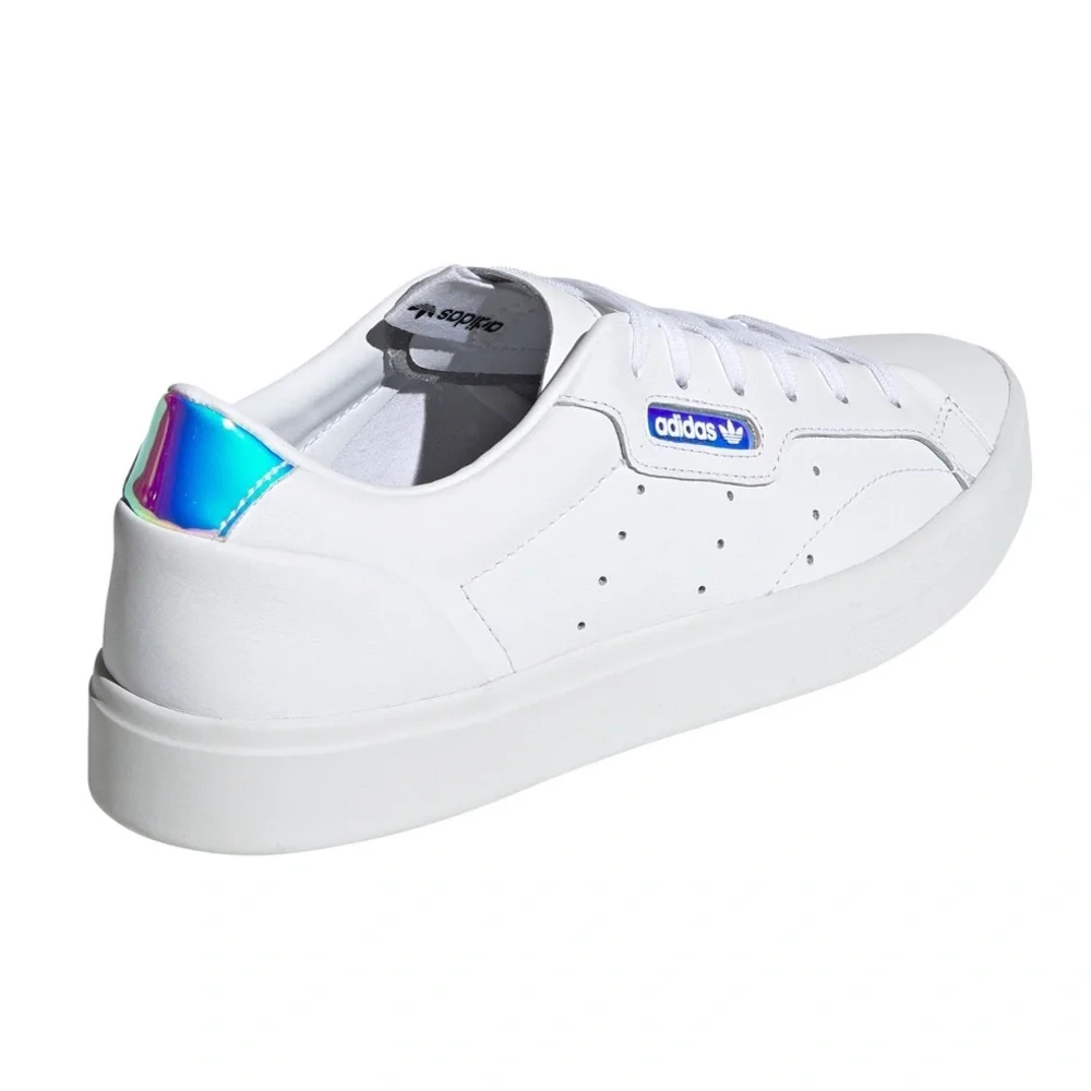 Adidas Sleek White Leather Sneakers - Picture 2 of 11